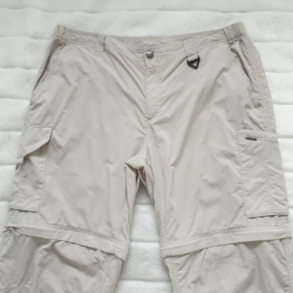 Columbia Men's PFG Convertible Pants 42x30 Omni-Shade Tan Performance Fishing - Picture 3 of 12